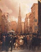 James H. Cafferty Wall Street oil painting